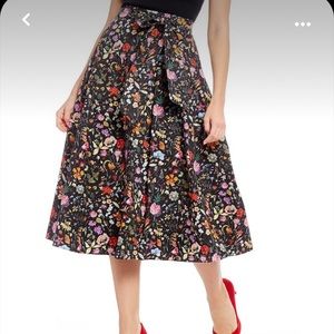 Antonio Melani Charlotte Liberty floral black midi full skirt